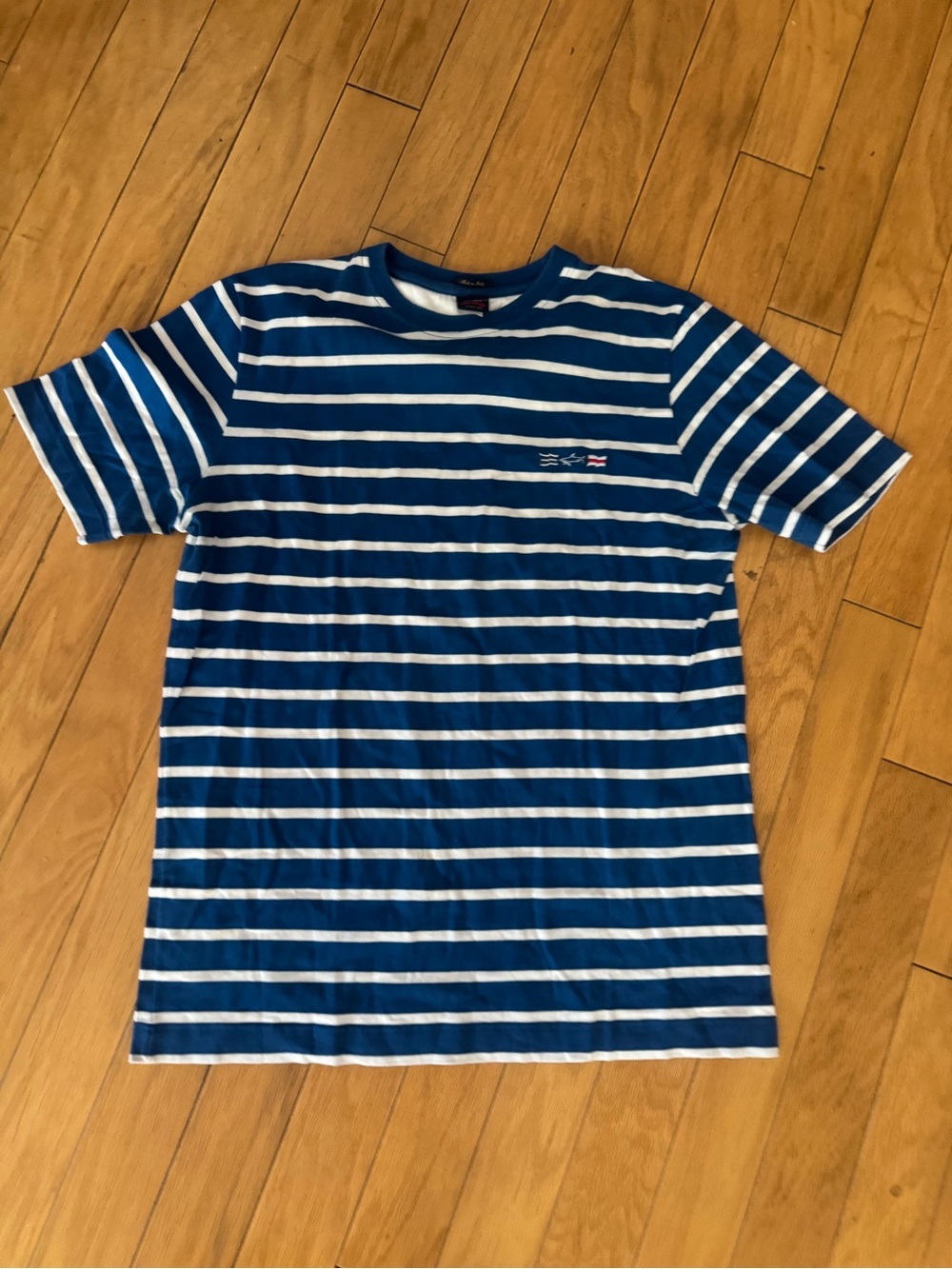Blue and White Striped Tee